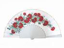 Hand painted Fan with Carnations and White Ribs 57.851€ #501021155P1BCO