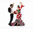 Couple de Bailaores de Flamenco avec une Robe Rouge à Pois Blancs. 25cm 57.690€ #5057948590