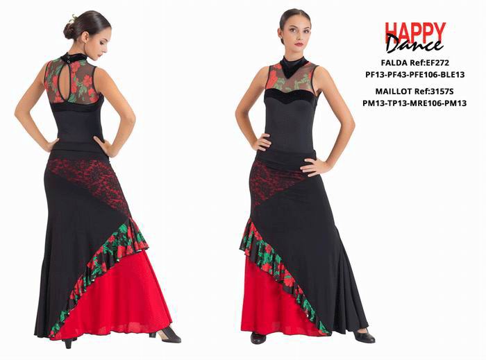 Falda Flamenca Corta de Happy Dance para Comprar Online - Faldas