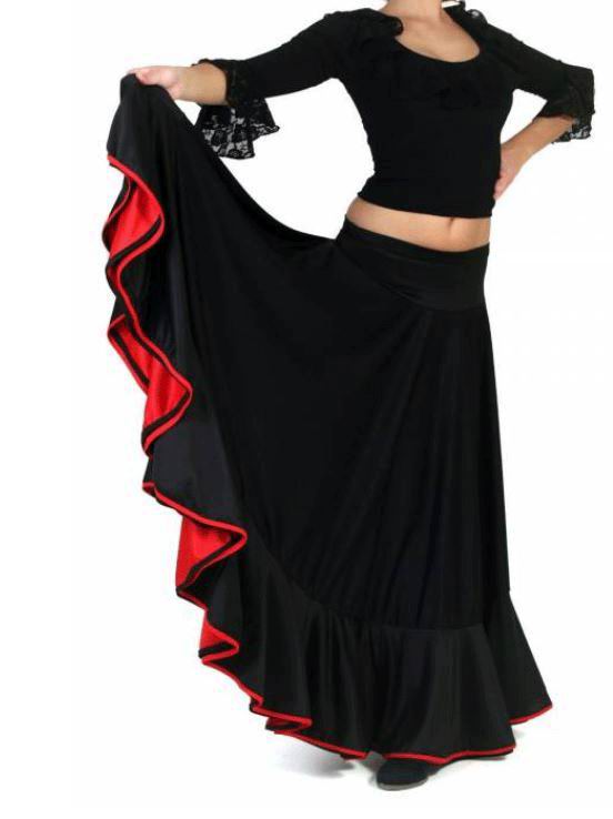 Falda de Flamenco Ageri Negro Lunar Blanco. Davedans, Faldas flamencas -  Faldas de flamenco baratas de baile y ensayo. Y diseños de Davedans, Happy  Dance y faldas artesanales