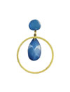 Flamenco Earrings in Blue Crystal Resin