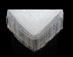 Handmade Manila Embroidered Shawl. Natural Silk. Ref.1011163NBCOBCO 380.165€ #500351011163NBCO