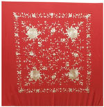 Handmade Embroidered Shawl. Natural Silk. Ref. 1011164RJBG 413.223€ #500351011164RJBG