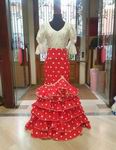 エルロシオの白い水玉模様の赤いスカート。 T40 120.660€ #50026RJBCOZAMBRA40