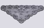 Triangular shawl black colour. Ref. 12671-7. Measurements: 66cm X 154cm 29.750€ #5003012671-7NG