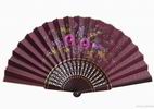 Hand painted maroon fan with golden border. ref. 150 42.149€ #501021000150GRNT