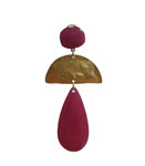 Boucles d'oreilles en Résine Cristal couleur Bougainvillier 28.020€ #50223PEN53X