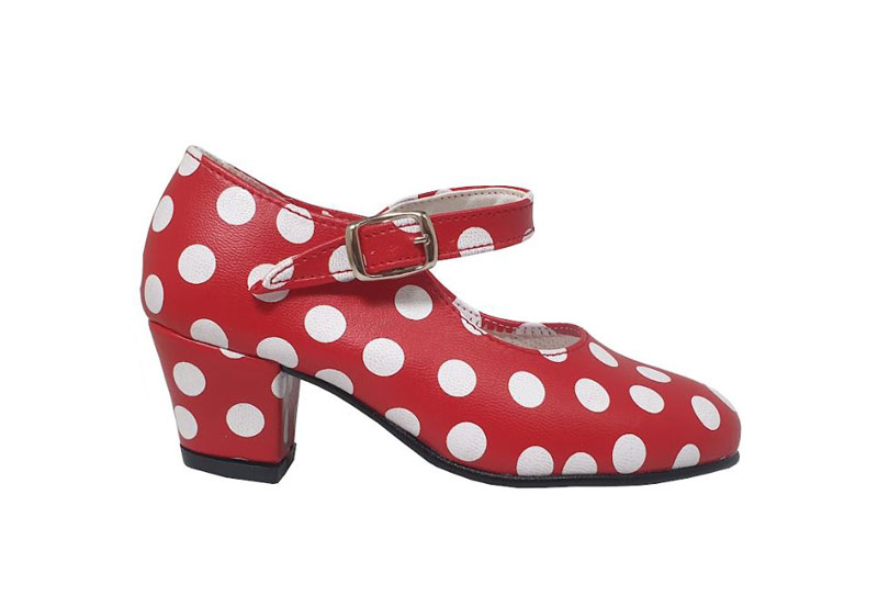 Red Shoes with White Polka Dots