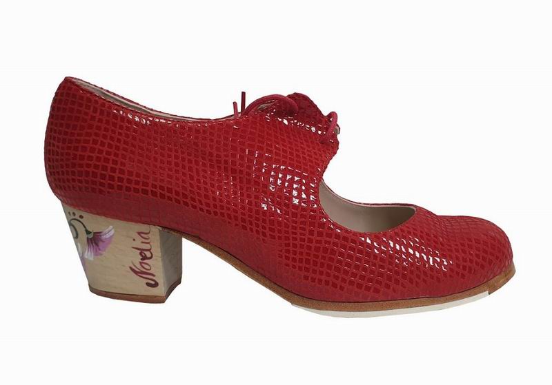 Zapato de Flamenco Mujer Begoña Cervera Lunares Cordones para