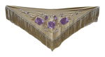 Beige Embroidered Small Shawl with 3 Large Mauve Roses 99.174€ #50759M2BGMLV