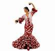 Flamenca Dancer with White Polka Dots Red Dress, Castanets and Shawl. 20.5cm 20.800€ #5057940471