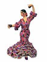Flamenca with mosaic costume. Barcino. Violet. 20cm 20.250€ #5057910986
