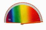 Customized Rainbow Fan in Varnished Wood. 34 ribs 0.000€ #50051IRIS