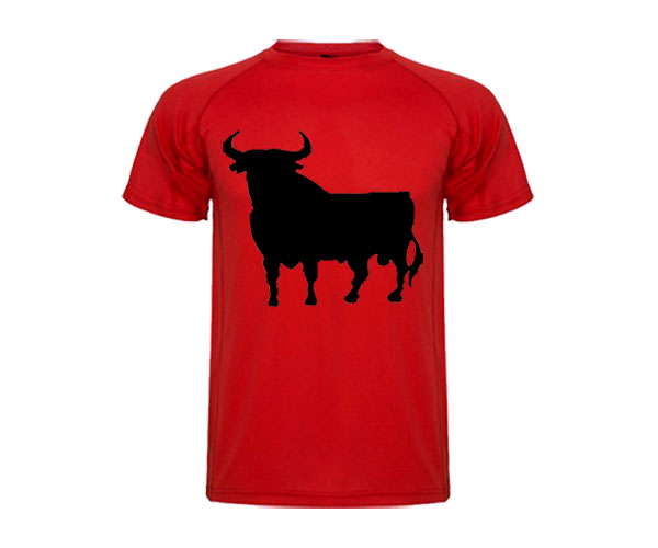 Político Por cierto Arco iris Camiseta Toro de Osborne. Roja, Camisetas del Toro de Osborne para hombre  caballero señor