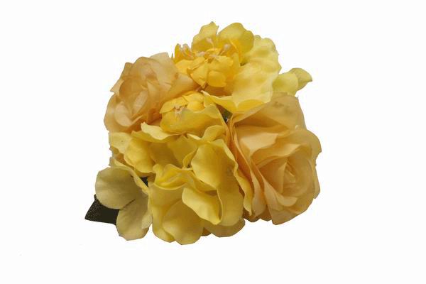 Yellow Roses and Other Flowers Bunch. 16cm