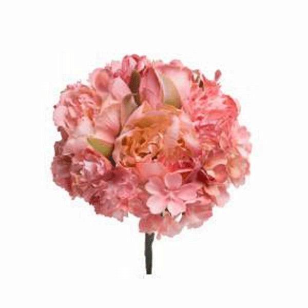Ramilletes de Flores Flamencas en Tono Rosa Empolvado. Ref. 68E183. 22cm