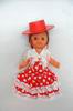 Poupée Flamenca avec une Robe Rouge à Pois Blancs et un Chapeau. 15cm 8.680€ #50010102SRSMBRJ