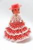 Flamenco Dolls with Red with White Dots Dress and Red Cordobes Hat. 25cm 14.460€ #50010202SRSMBRJ