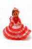 Flamenca Dolls from Spain with White with Red Dots and Red Comb. 35cm 21.320€ #50010302302NB