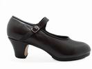 Black Leather Semi-Professional  Flamenco Shoes Mercedes. Flamencoexport 61.983€ #50313MPN