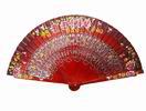 Dark Red Fan with Fretwork and Hand-painted Flowers in both sides 7.930€ #505804237GRNT