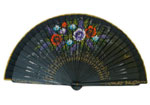 Openwork Black Fan with floral design on both sides Ref. 1141 4.960€ #503281141