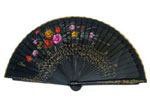 Openwork Black Fan with floral design on both sides Ref. 1133 5.960€ #503281133