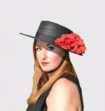Rocio Cordobes Hat. Black Red Flowers 33.060€ #94180343ROCIO