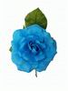 Fleur Flamenca Grande Rose. Modèle Parma. Turquoise. 15cm