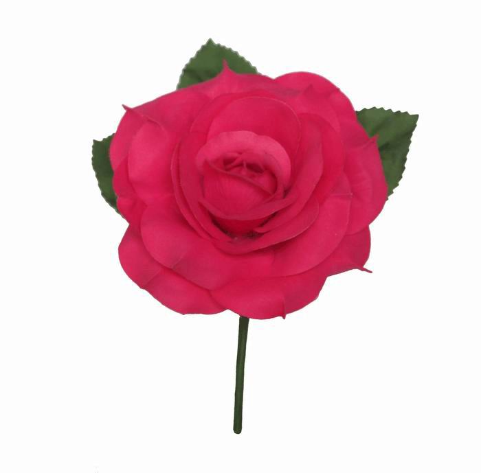 Rose Flamenca de Taille Moyenne en Fuchsia. Model Venecia. 11cm