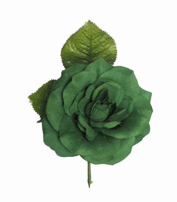 Flamenca Flower Big Rose. Parma Model. Green. 15cm