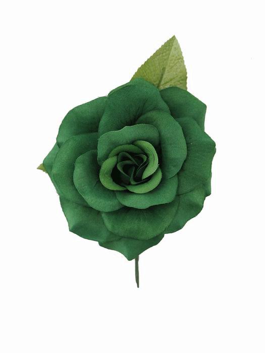 Flamenca Rose in Green Medium size. Model Venecia. 11cm
