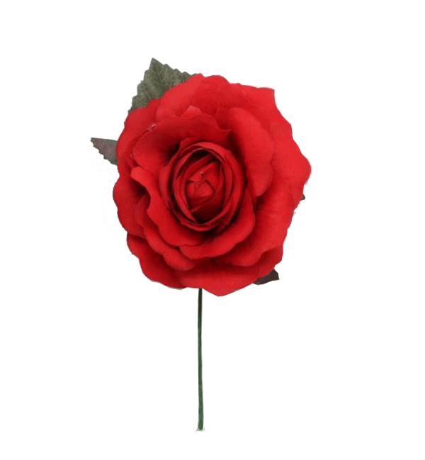 Rose Flamenca de Taille Moyenne en Rouge. Model Lisboa. 11cm