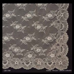 White Spanish Veil (Shawl) ref.O81789BCO. Measurements: 120x240 cm