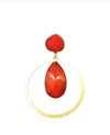 Flamenco Earrings in Red Crystal Resin 26.360€ #50223PEN59XRJ