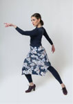 Falda de Flamenco Bangui Flores Azules y Estampados. Davedans 46.818€ #504697211FLAZ