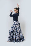 Falda Flamenca Sambuco Flores Azul. Davedans 129.835€ #504694094FLAZ