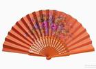 Hand painted orange fan with golden border. ref. 150 32.640€ #501021000150NRNJ
