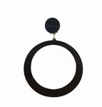 Flamenca Hoop Earrings made of Acetate. Black 10.410€ #50223PEN134NG