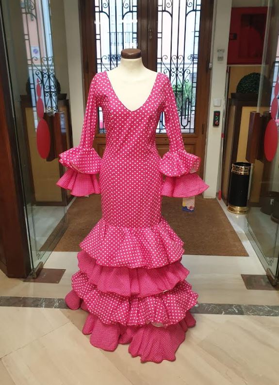 cascada Puro pecador Vestido de Flamenca Outlet. Mod. Serrana. Talla 36, Trajes de flamenca  2022-2023. Moda Flamenca