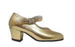 Chaussures de flamenco couleur doré avec lanière 21.074€ #502200006