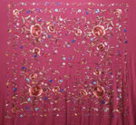 Handmade Manila Embroidered Shawl. Natural Silk. Ref. 1010620BRDSCOLRS 347.107€ #500351010620BRDSCOLR