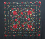Handmade Manila Embroidered Shawl. Natural Silk. Ref. 1010620NGCOL 347.107€ #500351010620NGCOL