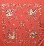 Handmade Embroidered Shawl. Natural Silk. Ref. 1011156CRLCLRES 297.520€ #500351011156CRLCLRES
