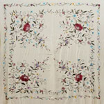 Handmade Manila Embroidered Shawl. Natural Silk. Ref. 1010621BGCO 264.463€ #500351010621BGCO