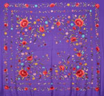 Handmade Manila Embroidered Shawl. Natural Silk. Ref. 1010615NMOCO 314.050€ #500351010615NMOCO
