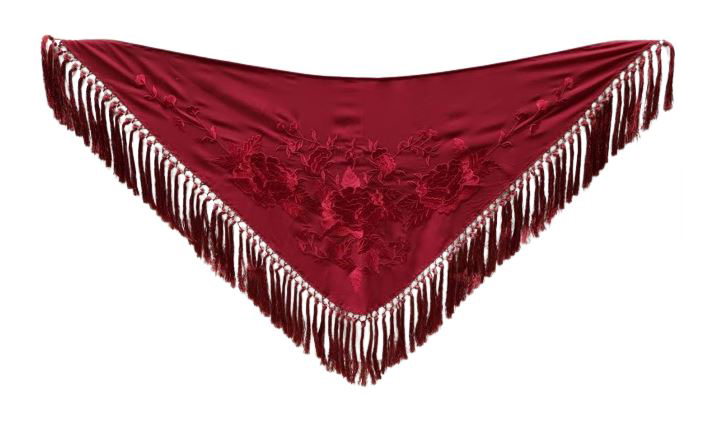 Maroon Embroidered Small Shawls with 3 Large Maroon Roses 99.174€ #50759M2BRDS