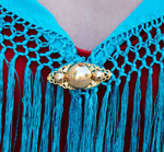 Flamenco Brooch for Small Shawl in Golden Metal 8.223€ #51225BRALCR