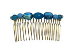 Peinecillos Metálicos Dorados con Piedras Acrílicas. Azul 8.264€ #50639PNT0008