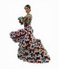 Flamenco dancer with multicoloured mosaic style dress. 28 cm 37.690€ #5057924068